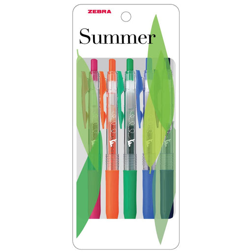 Zebra Sarasa Clip 5-Color Gel Ballpoint Pen Set 0.5mm with Case JJ15-5C-7A-Kiichin - The #1 Place for Japanese Goods in Your Hand!