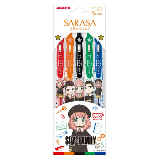 Zebra Sarasa Clip 0.5mm Gel Ballpoint Pen 5 Color Set Spy Family Edition-Kiichin - The #1 Place for Japanese Goods in Your Hand!