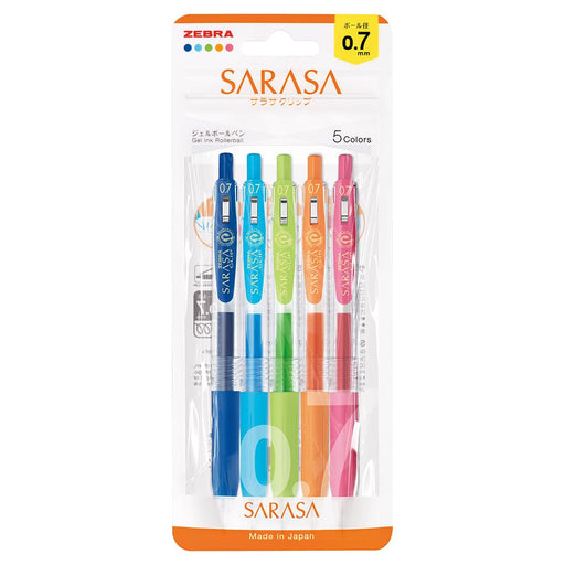 Zebra 5-Color Set 0.7mm Sarasa Clip Gel Ballpoint Pen-Kiichin - The #1 Place for Japanese Goods in Your Hand!