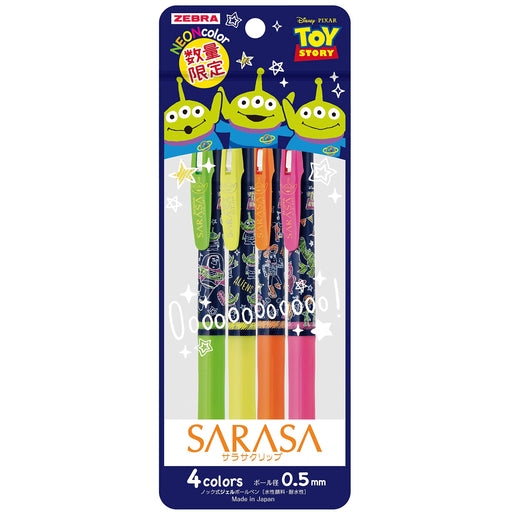 Zebra Sarasa Clip Toy Story 4-Color Gel Pen Set - Ballpoint JJ29-TS-4C-Kiichin - The #1 Place for Japanese Goods in Your Hand!