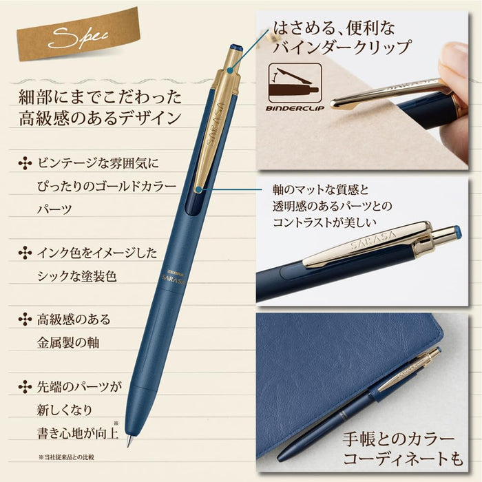 Zebra Sarasa Grand Dark Blue Gel Ballpoint Pen 0.5mm - Zebra-Kiichin - The #1 Place for Japanese Goods in Your Hand!