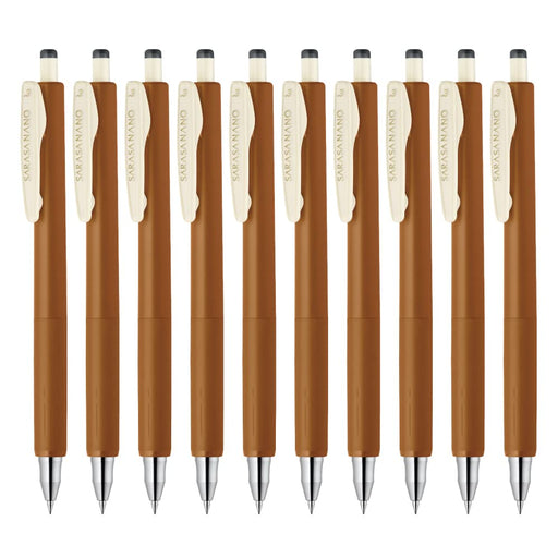 Zebra Gel Ballpoint Pens Sarasanano 0.3mm Camel Yellow Pack of 10 B-JJH72-VCY-Kiichin - The #1 Place for Japanese Goods in Your Hand!
