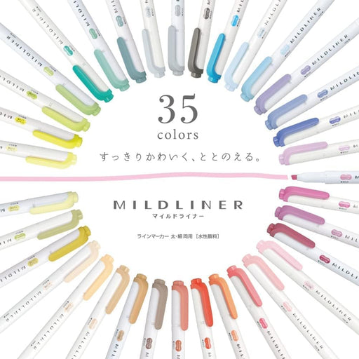 Zebra Mild Liner Highlighters Set of 35 Assorted Colors Wkt7-All35-Az Model-Kiichin - The #1 Place for Japanese Goods in Your Hand!