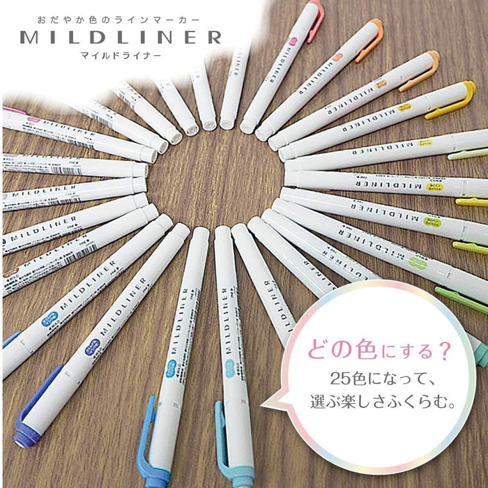 Zebra Ladybug 5-Color Mild Liner Highlighter Set - Zebra Wkt5-5C-3A-Kiichin - The #1 Place for Japanese Goods in Your Hand!