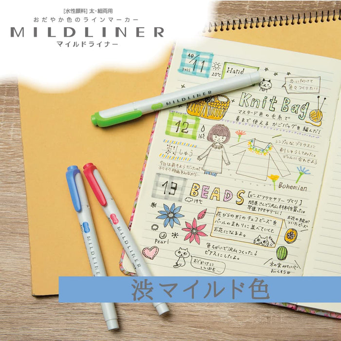 Zebra Mild Liner Highlighter in Astringent Mild NC5 Color WKT7-5C-NC-N-Kiichin - The #1 Place for Japanese Goods in Your Hand!