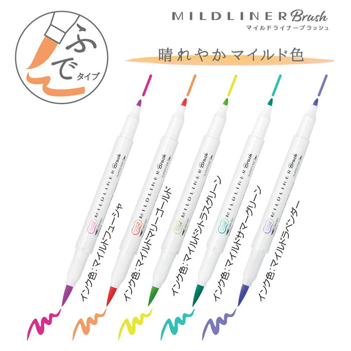 Zebra Highlighter Set - Mild 5 Color Blush Friendly Zebra Wft8-N-5C-Kiichin - The #1 Place for Japanese Goods in Your Hand!