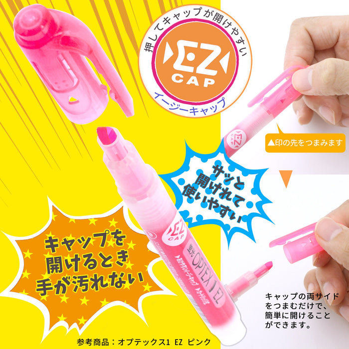 Zebra Optex 1 EZ Pink Highlighter Pack of 10 - B-WKS11-P-Kiichin - The #1 Place for Japanese Goods in Your Hand!