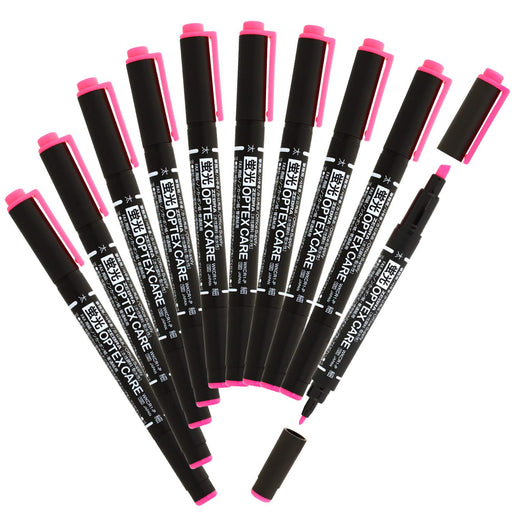 Zebra Optex Care Pink Highlighter Pack of 10 - B-Wkcr1-P-Kiichin - The #1 Place for Japanese Goods in Your Hand!