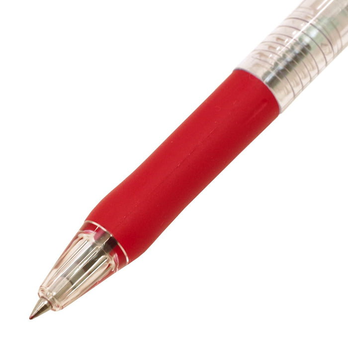 Zebra Knock Type Ballpoint Pen 0.4mm Red Ink - Tapli Clip Edition-Kiichin - The #1 Place for Japanese Goods in Your Hand!