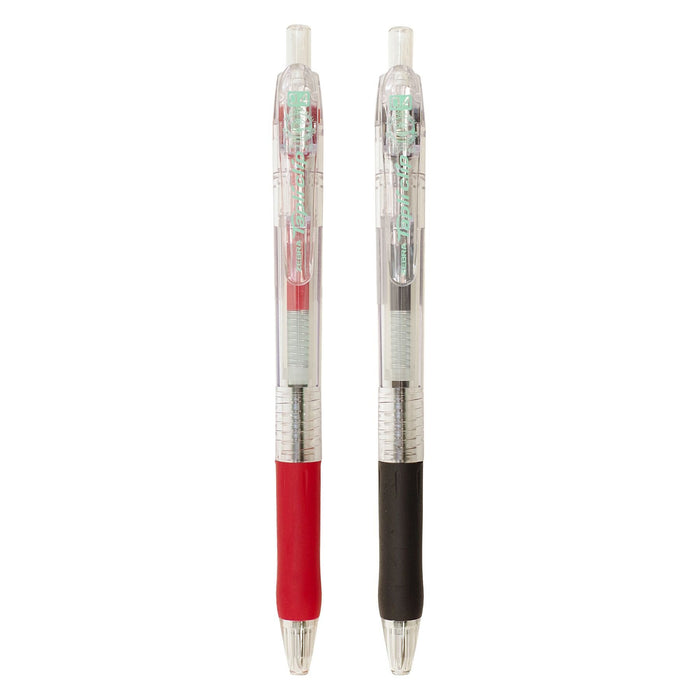 Zebra Knock Type Ballpoint Pen 0.4mm Red Ink - Tapli Clip Edition-Kiichin - The #1 Place for Japanese Goods in Your Hand!
