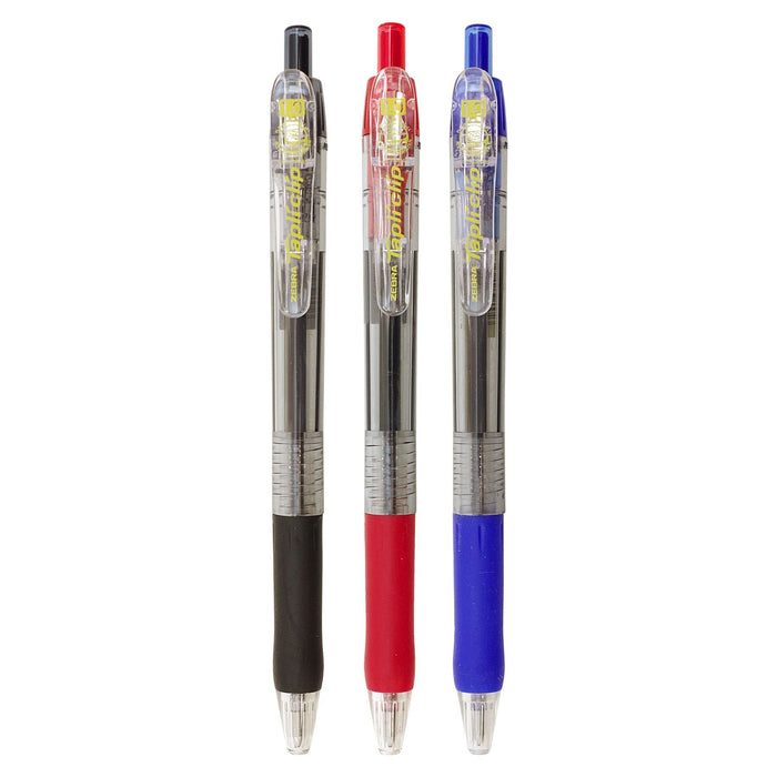 Zebra Knock-Type 1.0mm Red Tape Clip Ballpoint Pen-Kiichin - The #1 Place for Japanese Goods in Your Hand!