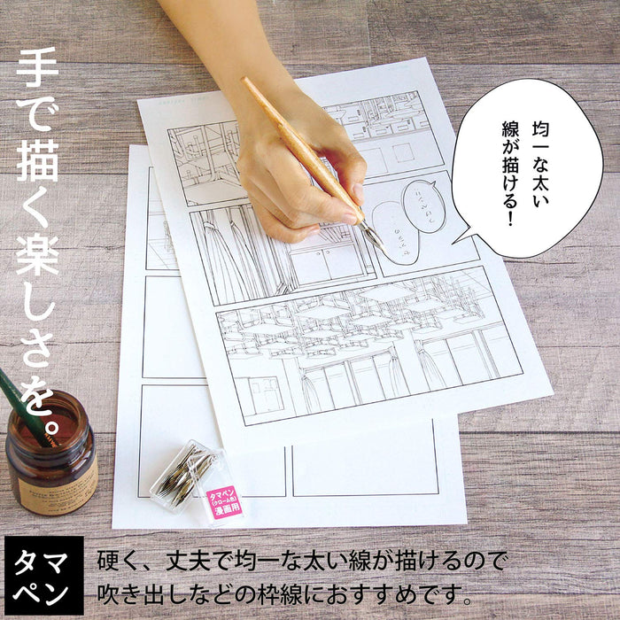 Zebra Tama No.120 Manga Pen Nib 10-Piece Set Pt-6B-Ck Zebra-Kiichin - The #1 Place for Japanese Goods in Your Hand!