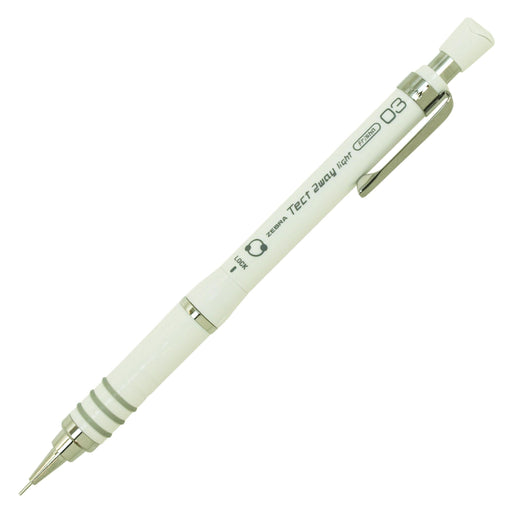 Zebra Light 0.3 White Mechanical Pencil Tect Two Way Mas42-W-Kiichin - The #1 Place for Japanese Goods in Your Hand!
