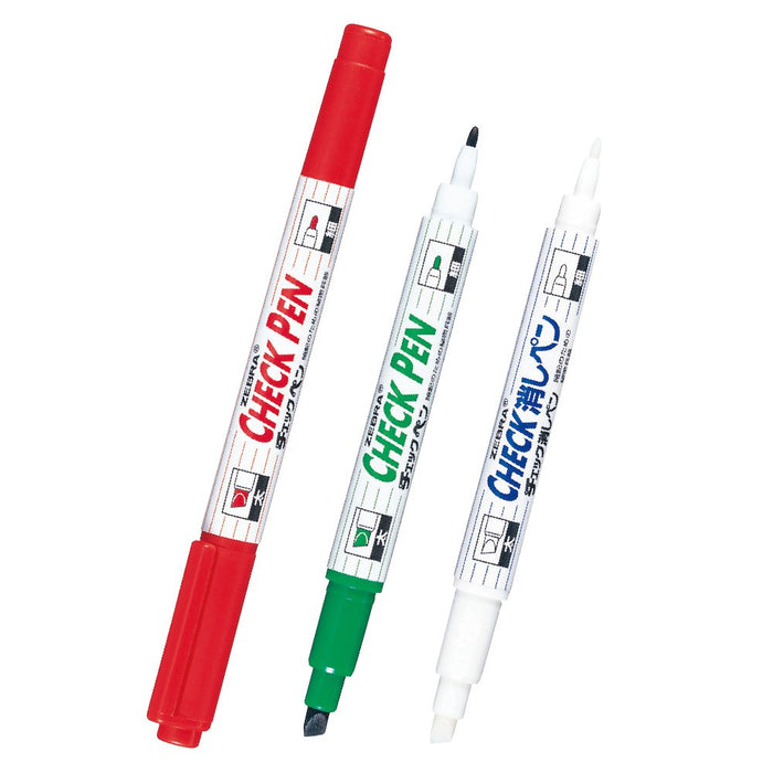 Zebra Memorization Check Eraser Pen Set 10 Pieces B-Mwe-150-Ck-Kiichin - The #1 Place for Japanese Goods in Your Hand!