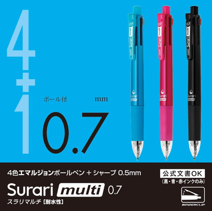 Zebra Multi-Function Pen - 4 Colors 0.7 Tip Sharp Slurry Pink (P-B4Sa11-P)-Kiichin - The #1 Place for Japanese Goods in Your Hand!