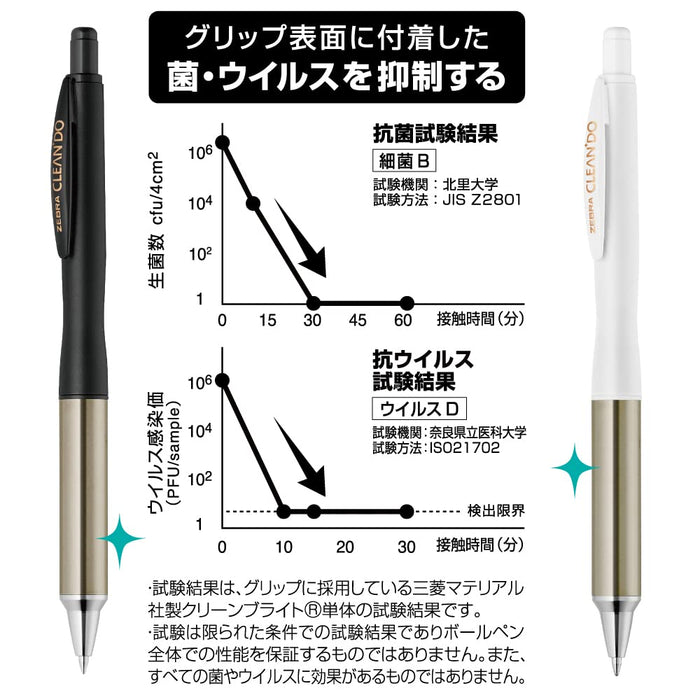 Zebra Antibacterial Ballpoint Pen 0.7mm Black Ink Oil-Based Clean Doe 1 Piece-Kiichin - The #1 Place for Japanese Goods in Your Hand!