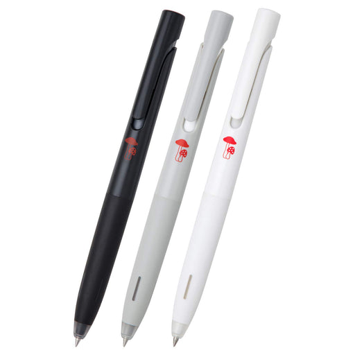 Zebra Set of 3 Oil-Based Ballpoint Pen 0.5 Blen Black Ink Mushroom Pattern-Kiichin - The #1 Place for Japanese Goods in Your Hand!