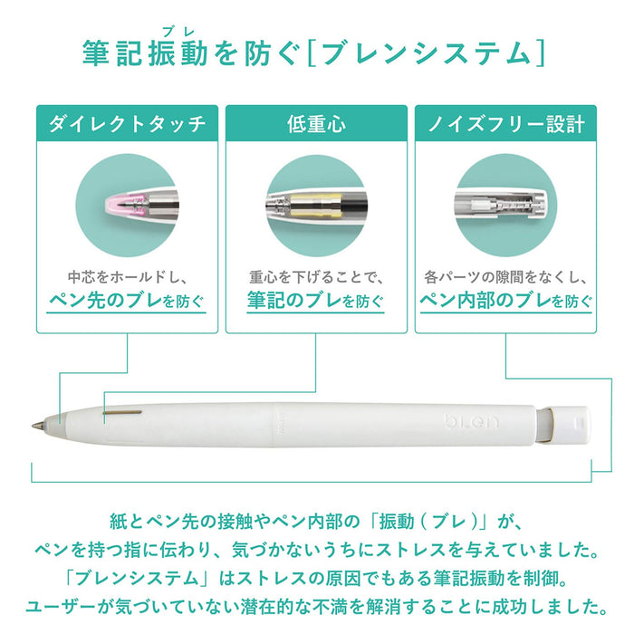 Zebra Set of 3 Oil-Based Ballpoint Pen 0.5 Blen Black Ink Mushroom Pattern-Kiichin - The #1 Place for Japanese Goods in Your Hand!