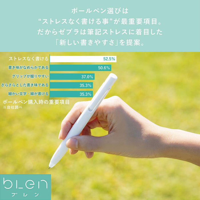 Zebra Oil-Based Set of 5 Black Ink Ballpoint Pens with 0.5mm White Barrel-Kiichin - The #1 Place for Japanese Goods in Your Hand!