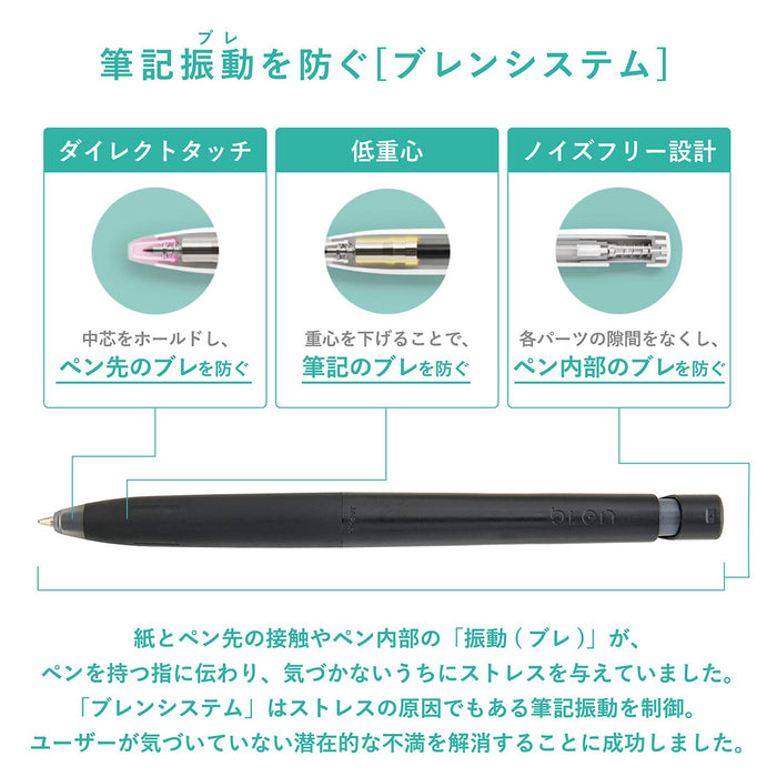 Zebra Bren Oil-Based Ballpoint Pen 0.5mm Black Shaft Set of 3-Kiichin - The #1 Place for Japanese Goods in Your Hand!