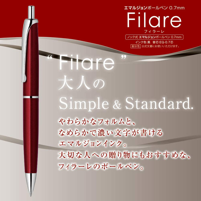 Zebra Fillare Knock Type 0.7 Red Oil-Based Ballpoint Pen P-Ba70-R-Kiichin - The #1 Place for Japanese Goods in Your Hand!