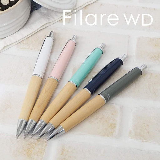 Zebra Fillare Wood Retractable Ballpoint Pen 0.5mm Limited Navy Color-Kiichin - The #1 Place for Japanese Goods in Your Hand!