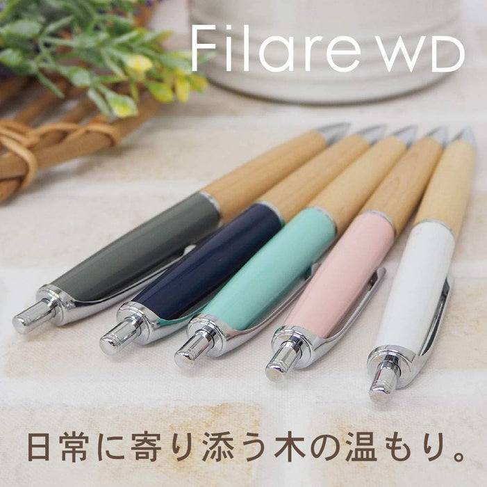Zebra Fillare Wood Retractable Ballpoint Pen 0.5mm Limited Navy Color-Kiichin - The #1 Place for Japanese Goods in Your Hand!