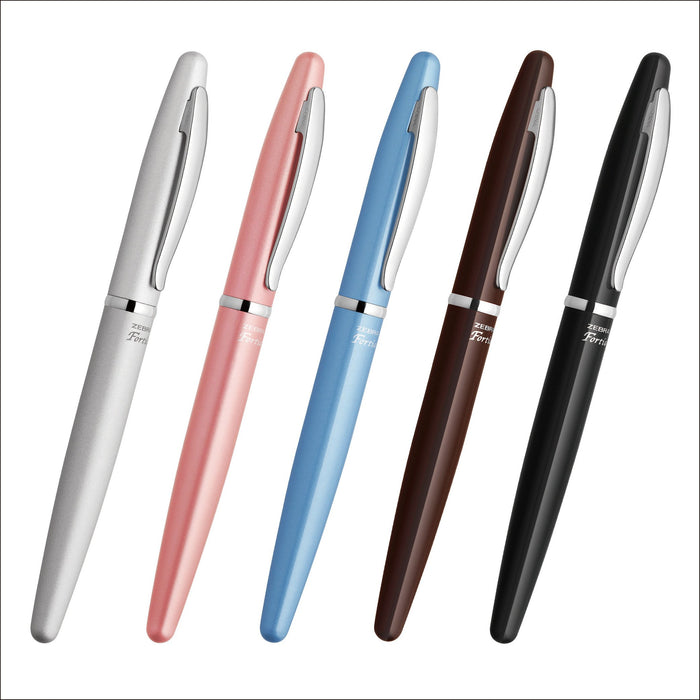 Zebra Fortia ST Cap Silver Ballpoint Pen Oil-Based P-BA91-S - Smooth Writing Office Supply-Kiichin - The #1 Place for Japanese Goods in Your Hand!