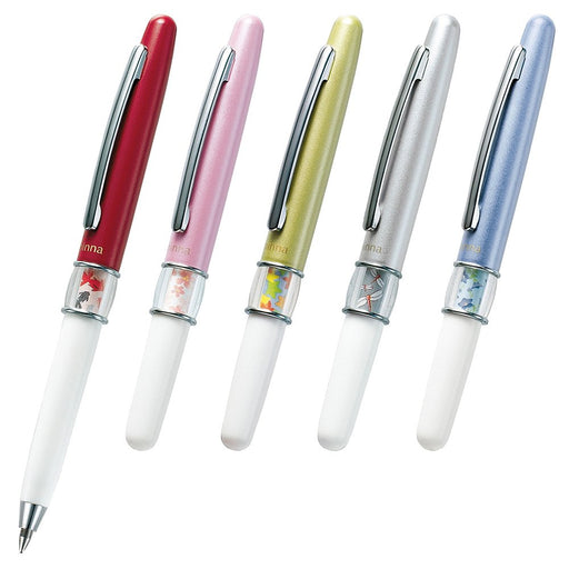 Zebra Minna Blue Oil-Based Ballpoint Pen with Bellflower Japanese Pattern (BA26-BL)-Kiichin - The #1 Place for Japanese Goods in Your Hand!