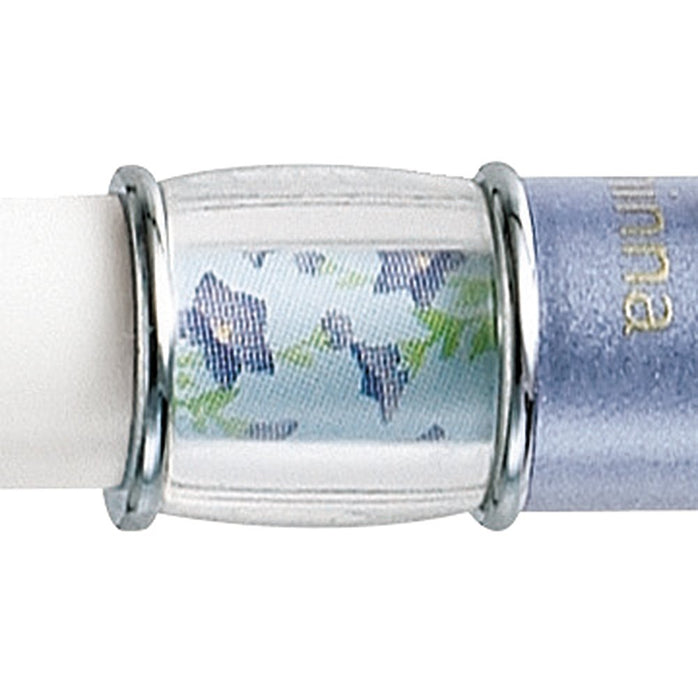 Zebra Minna Blue Oil-Based Ballpoint Pen with Bellflower Japanese Pattern (BA26-BL)-Kiichin - The #1 Place for Japanese Goods in Your Hand!