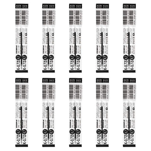 Zebra Jimnock K-0.7 Black Oil-Based Ballpoint Pen Refill 10-Pack-Kiichin - The #1 Place for Japanese Goods in Your Hand!