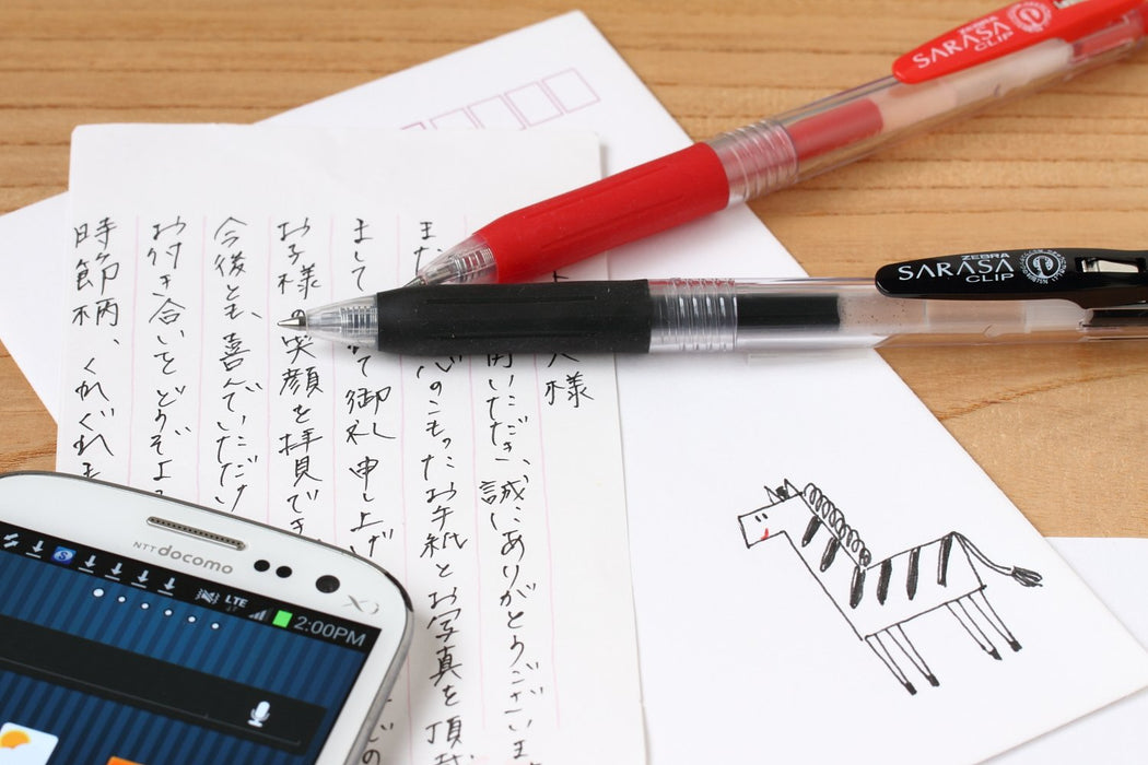 Zebra Sarasa Clip 0.5 Pink Gel Ballpoint Pen Water-Based Ink-Kiichin - The #1 Place for Japanese Goods in Your Hand!