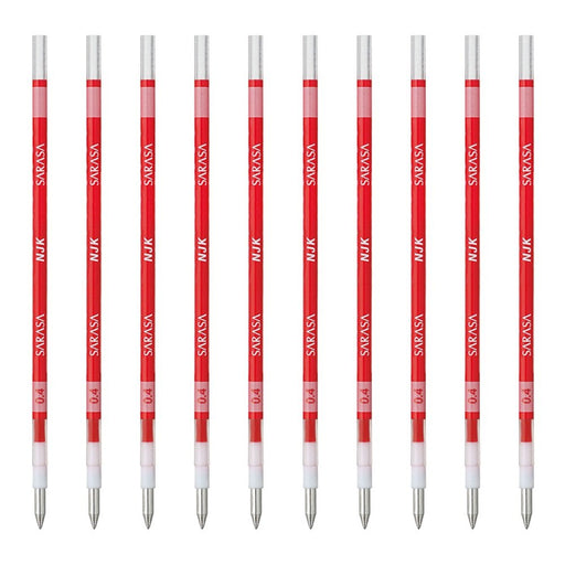 Zebra Prefeel Sarasa Ballpoint Pen Refill 0.4 Lead 10 Pack Red - Zebra Brnjk4R-Kiichin - The #1 Place for Japanese Goods in Your Hand!