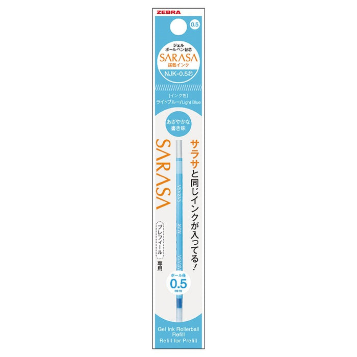 Zebra Prefeel Sarasa Light Blue Ballpoint Pen Refill 0.5 Lead 10 Pack-Kiichin - The #1 Place for Japanese Goods in Your Hand!