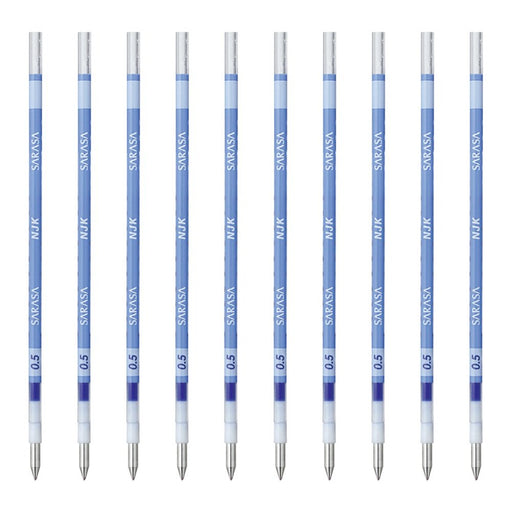 Zebra Prefeel Sarasa Njk-0.5 Lead Pale Blue Ballpoint Pen Refill Pack of 10-Kiichin - The #1 Place for Japanese Goods in Your Hand!