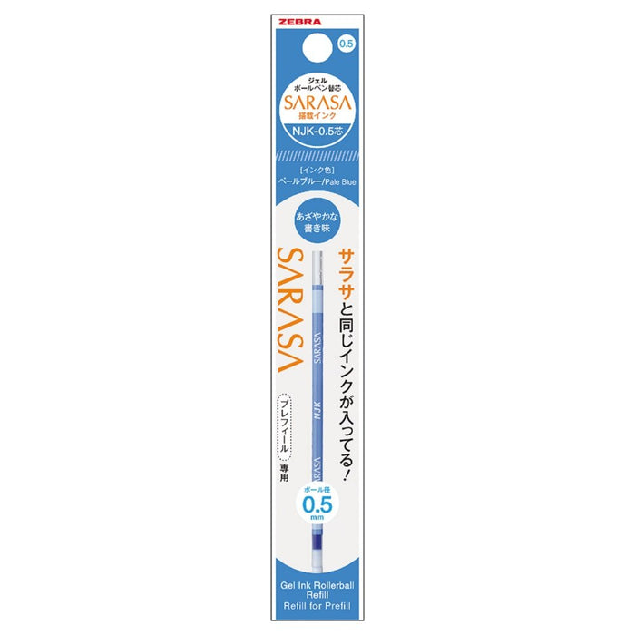 Zebra Prefeel Sarasa Njk-0.5 Lead Pale Blue Ballpoint Pen Refill Pack of 10-Kiichin - The #1 Place for Japanese Goods in Your Hand!