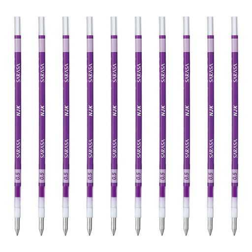 Zebra Prefeel Sarasa Njk-0.5 Purple Ballpoint Pen Refill Pack of 10-Kiichin - The #1 Place for Japanese Goods in Your Hand!