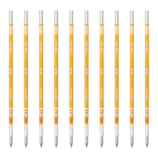 Zebra Prefeel Sarasa Yellow Ballpoint Pen Refill 0.5 Lead 10 Pieces-Kiichin - The #1 Place for Japanese Goods in Your Hand!