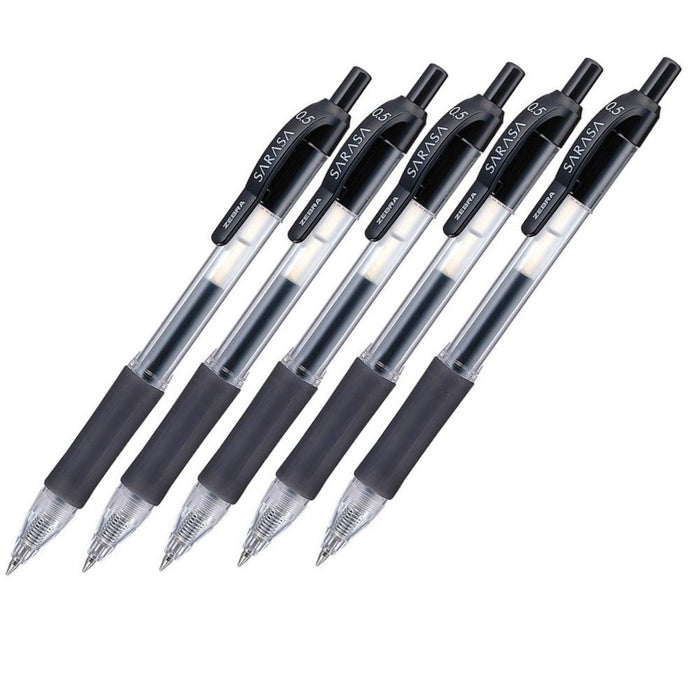 Zebra Sarasa 0.5 Black Gel Ballpoint Pen Pack of 5-Kiichin - The #1 Place for Japanese Goods in Your Hand!