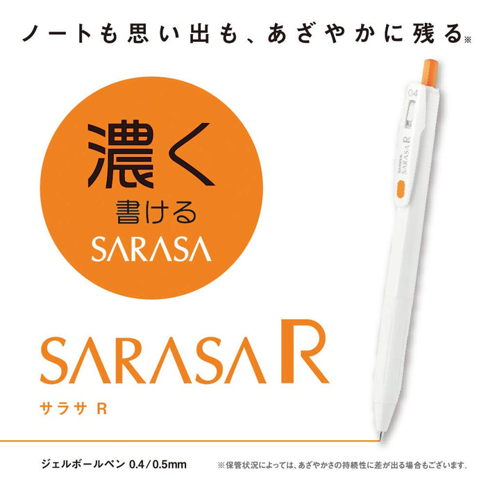 Zebra Sarasa R Gel Ballpoint Pens 0.4mm Blue Gray Pack of 10-Kiichin - The #1 Place for Japanese Goods in Your Hand!