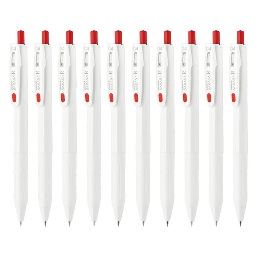 Zebra Gel Ballpoint Pen Sarasa R 0.4mm Red Pack of 10-Kiichin - The #1 Place for Japanese Goods in Your Hand!