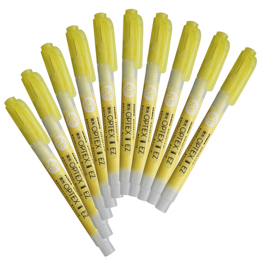 Zebra Optex 1 Ez Yellow Highlighter Pack of 10 - B-Wks11-Y-Kiichin - The #1 Place for Japanese Goods in Your Hand!