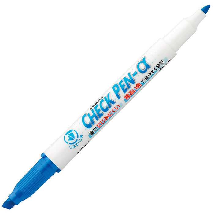Zebra Alpha Blue Memorization Check Pen Pack of 10 B-WYT20-BL-Kiichin - The #1 Place for Japanese Goods in Your Hand!