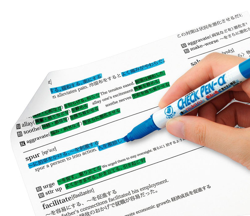 Zebra Alpha Blue Memorization Check Pen Pack of 10 B-WYT20-BL-Kiichin - The #1 Place for Japanese Goods in Your Hand!