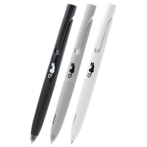 Zebra Oil-Based 0.7mm Ballpoint Pen Monotone Cat Design Set of 3-Kiichin - The #1 Place for Japanese Goods in Your Hand!