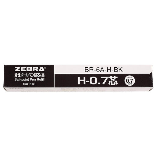 Zebra Black Oil-Based Ballpoint Pen Refill - H-0.7 Lead 10 Pieces Pack-Kiichin - The #1 Place for Japanese Goods in Your Hand!