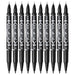 Zebra Mackie Extra Fine Black Oil-Based Pen Pack 10 Pieces-Kiichin - The #1 Place for Japanese Goods in Your Hand!