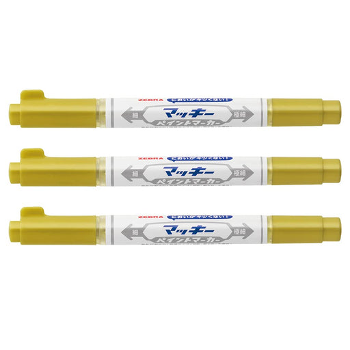 Zebra Mackie Extra Fine Gold Paint Marker 3 Color Set Oil-Based Pen Yyts20-Az-Go3-Kiichin - The #1 Place for Japanese Goods in Your Hand!