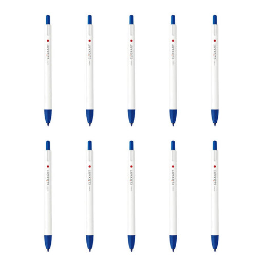Zebra Clickart Water-Based Blue Pens Pack of 10 - B-WYSS22-BL-Kiichin - The #1 Place for Japanese Goods in Your Hand!