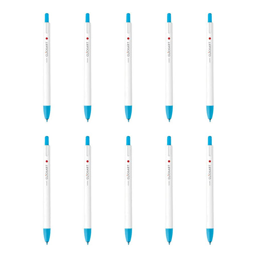 Zebra Clickart Light Blue Water-Based Pen - Pack of 10 Pens-Kiichin - The #1 Place for Japanese Goods in Your Hand!